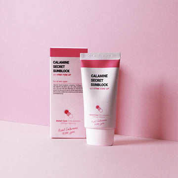 Calamine Secret Sunblock with pink tone-up (SPF50+, PA++++)