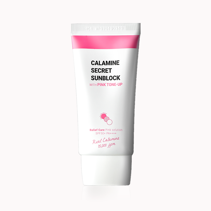 Calamine Secret Sunblock with pink tone-up (SPF50+, PA++++)