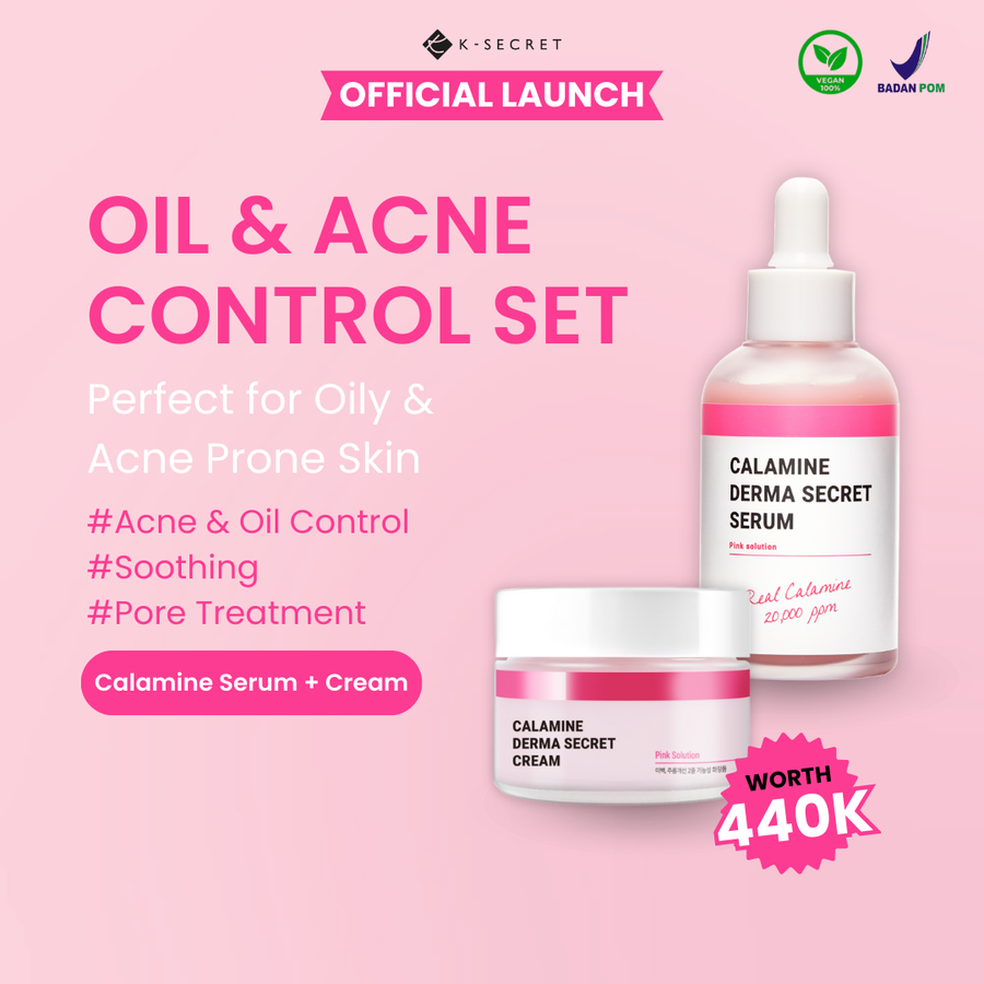 K-SECRET OIL & ACNE CONTROL SET (Calamine Serum + Cream)
