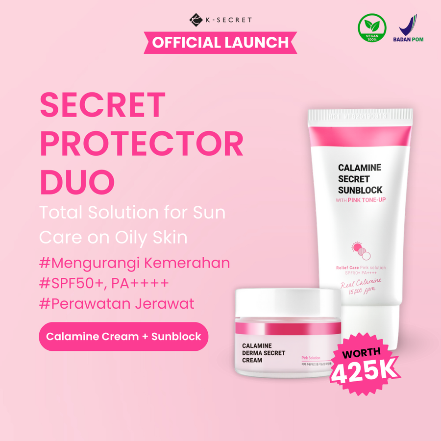 K-SECRET SECRET SKIN PROTECTOR DUO SET (Calamine Cream + Sunblock)